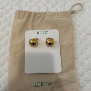 J. Crew Gold Dome Stud Earrings